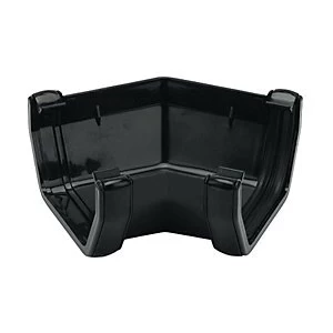 FloPlast RAS2B Square Line Gutter 135 Deg Angle - Black