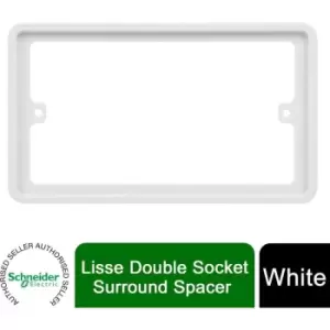 Schneider Electric Lisse Double Socket Surround Spacer GGBLSPC2S White