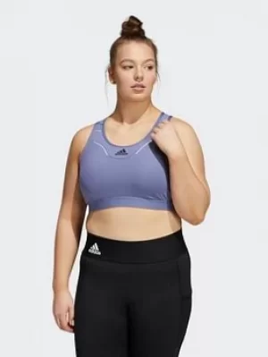 adidas Believe This Heat.rdy Bra (plus Size), Black/White, Size 1X, Women