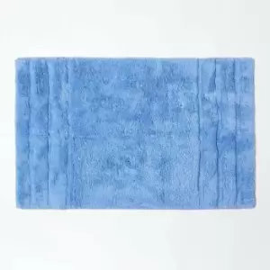 Spa Supreme Luxury Blue Bath Mat - Blue - Blue - Blue - Homescapes