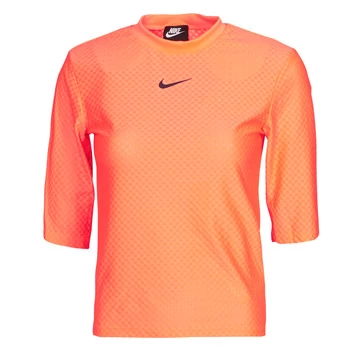 Nike NSICN CLSH TOP SS MESH womens T shirt in Orange - Sizes S,M,L,XL,XS