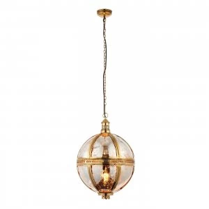 Ceiling Pendant Light Solid Brass, Mercury Glass, E27