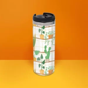 Botanical Pattern Stainless Steel Travel Mug