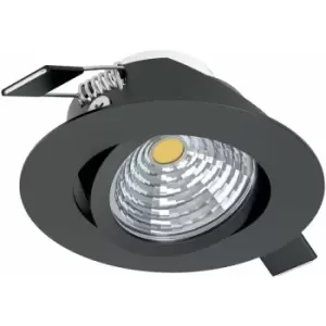 Loops - Wall / Ceiling Flush Downlight Black Aluminium 6W Built in LED 88mm Round