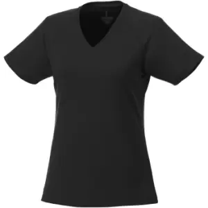 Elevate Womens/Ladies Amery Short Sleeve Cool Fit V-Neck T Shirt (XL) (Black)