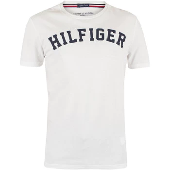 Tommy Hilfiger Arched Logo T-Shirt mens T shirt in White - Sizes UK S,UK XL