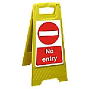 Floor Sign No Entry Polypropylene 60 x 30 cm