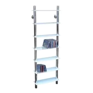 Techstyle Matrix Wall Mounted Glass 266 Cd / 175 DVD / Media / Storage Shelves White