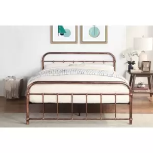 Crazy Price Beds Henley Antique Copper Metal King Bed