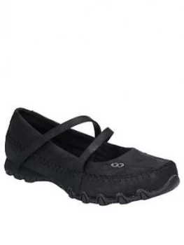 Skechers Bikers Free Thinker Ballerina - Black, Size 3, Women