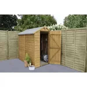 Forest Garden 6 x 4ft Apex Shiplap Dip Treated Windowless Shed with Assembly