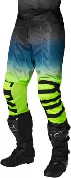 FOX Airline Reepz Motocross Pants, black-yellow, Size 30, black-yellow, Size 30