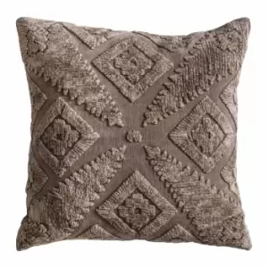 Crossland Grove Velvet Washed Cushion Taupe 450x450mm