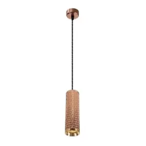 Luminosa Lighting - 1 Light 30cm Ceiling Pendant Light GU10, Rose Gold