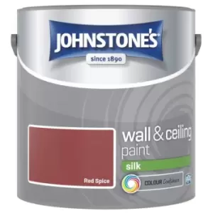 Johnstones Vinyl Silk Emulsion Red Spice 2.5 Litre