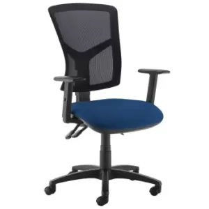 Dams MTO Senza High Mesh Back Operator Chair with Adjustable Arms - Curacao Blue