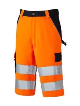 Dickies SA30065 Orange/Navy Men Hi Vis Shorts, 92 96cm