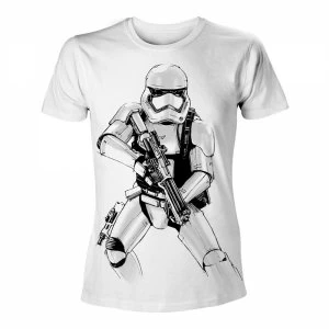 Star Wars VII The Force Awakens Adult Male Armed Stormtrooper Sketch XX-Large T-Shirt