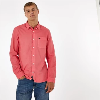 Jack Wills Langforde Garment Dye Oxford Shirt - Desert Rose