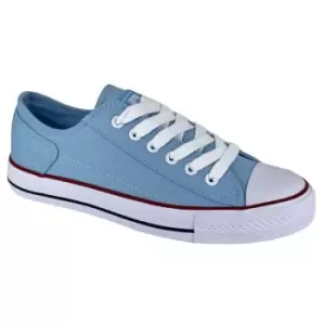 Rdek Womens/Ladies Washed Canvas Trainers (7 UK) (Light Blue)