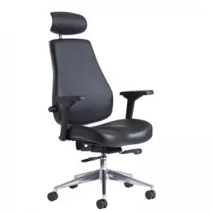 Franklin high back 24 hour task chair - Black faux leather