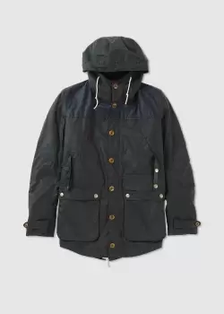 Barbour Mens Game Parka Wax Jacket In Olive