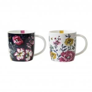 Joules Cambridge Floral Mug Gift Box Set Of 2