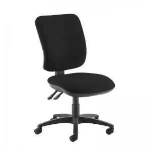 Senza high back operator chair with no arms - black