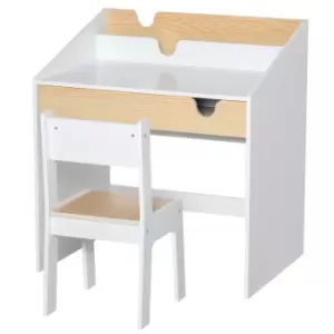 Homcom Two Piece Kids Desk And Chair Set