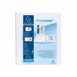 Kreacover Ring Binder PP A4+ 4D Rings 40mm, S64mm, A4+, White, Pack of 10