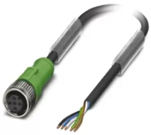 Phoenix Contact Sac-5P-10,0-Pur/m12Fs Sensor Cable, 5Pos, M12 Socket, 10M