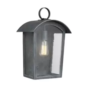 Outdoor IP44 1 Bulb Wall Light Lantern Ash Black LED E27 60W d00764