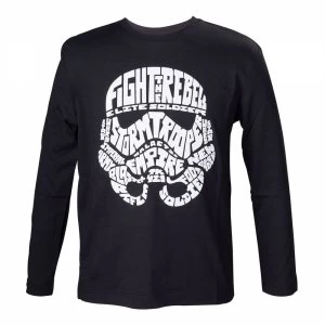 Star Wars Kids Unisex Stormtrooper Word Play Long Sleeved 122/128 T-Shirt