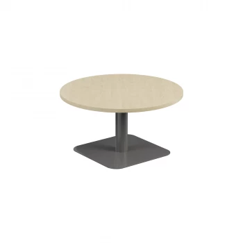 Contract 800mm Low Table - Maple Top and Silver Legs