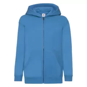 Fruit Of The Loom Childrens/Kids Unisex Hooded Sweatshirt Jacket (5-6) (Azure Blue)