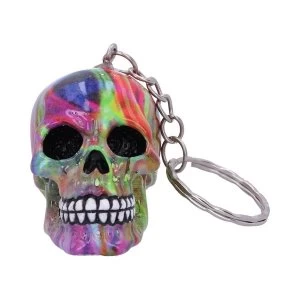 Psychedelic (set of 6) Skull Keyrings