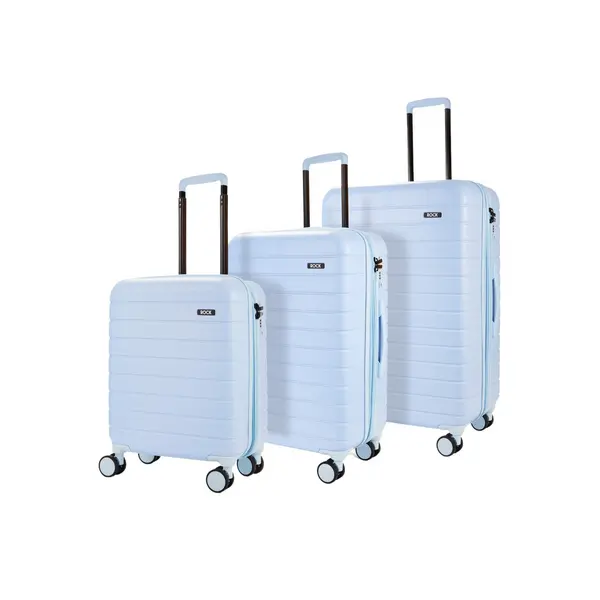 Rock Luggage Novo WR24901 Pale Blue Suitcase 3Pcs Set