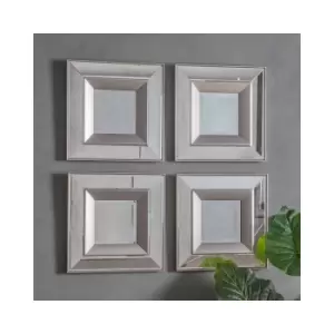 Madrid Square Mirror Pack of 4 - Caspian House