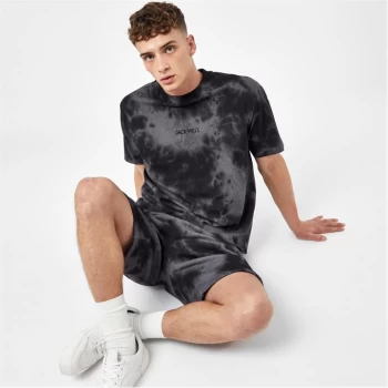 Jack Wills Graphic Logo T-Shirt - Black Tie Dye