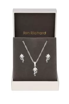 Rhodium Plated Cubic Zirconia Star Set - Gift Boxed