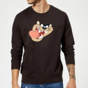 Looney Tunes Tasmanian Devil Face Sweatshirt - Black - XL