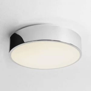 LED 1 Light Large Bathroom Flush Ceiling Light Polished Chrome IP44