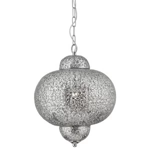 1 Light Moroccan Ceiling Pendant Shiny nickel, E27