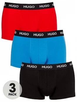 Hugo Boss 3 Pack Trunks Blue/Red/Black Size M Men