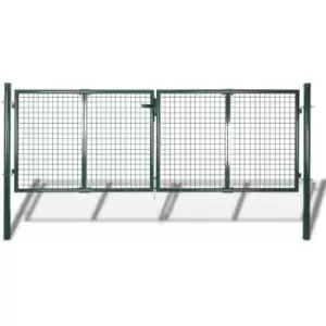 Vidaxl - Fence Gate Steel 306x150cm Green Green