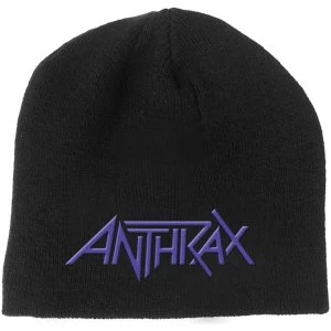 Anthrax - Logo Mens Beanie Hat - Black