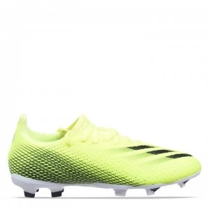 adidas X Ghosted .3 Junior FG Football Boots - SolYellow/Blue