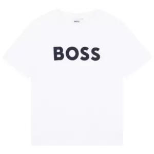 Boss Boss Large Logo T-Shirt Juniors - White