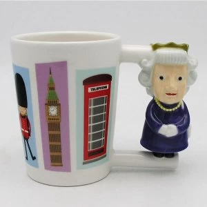 Ceramic Queen Shaped Handle Mug