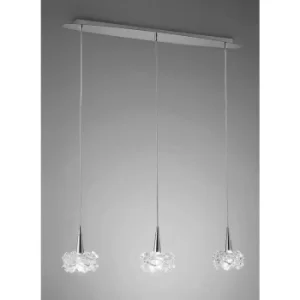 Artic Pendant Light 3 Bulbs G9 Line Small, polished chrome